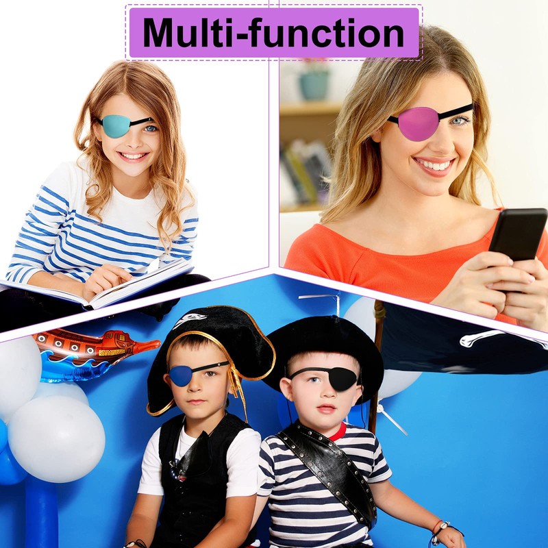 SATINIOR 10 Pieces Eye Patches Medical Adjustable Amblyopia Lazy Single