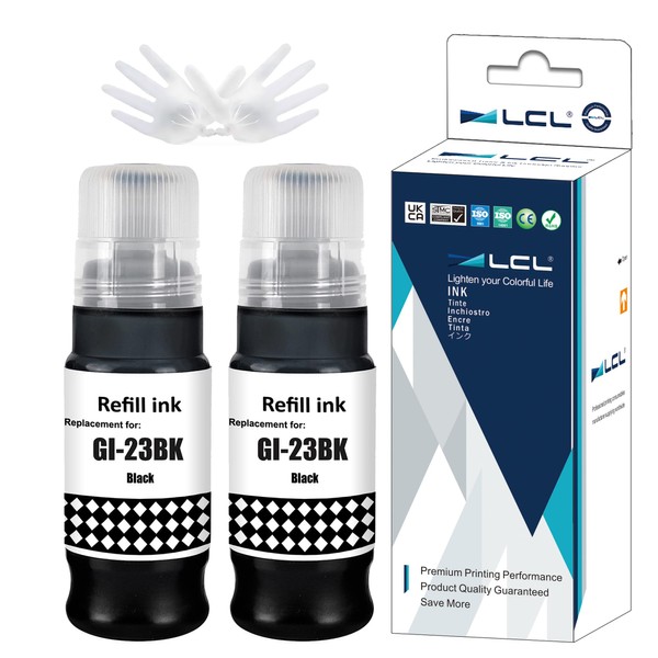 LCL Compatible Ink Bottle Replacement for Canon GI23 GI-23 GY