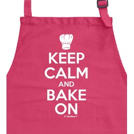 ThisWear Baker Gifts For Women Keep Calm And Bake On Two Pocket Adjustable Bib Apron Heliconia