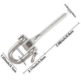 JVHLOV Hammock Bolt 2Pcs Hammock Fixings, Heavy Duty Swing Hook Swing Hangers, for Hanging Chairs, Swings, Hammocks, Punching Bag