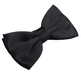 Men's Bow Tie for Wedding Party - Solid Color Adjustable Tuxedo Bowtie Classy Silk Pre Tied Formal Bowties