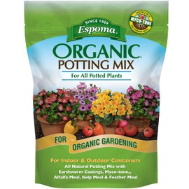 Espoma Espoma Organic Potting Soil Mix - All Natural Potting Mix For All Indoor & Outdoor Containers Including Herbs & Vegetables. For Organic Gardening, 8qt. bag. Pack of 1