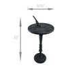 Verdigris Finished Cast Iron Dragonfly Sundial with Pedestal