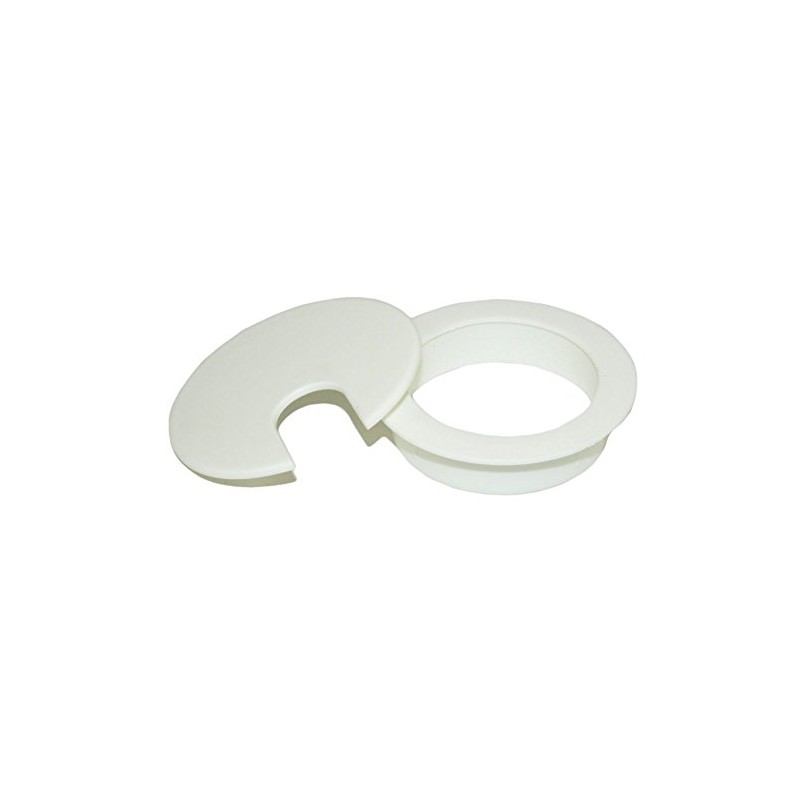MyCableMart 2 1/2" Cut-Hole Size White Round Wire Management Grommet
