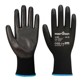 Portwest A195 Precision Testing Touch Screen PU Work Gloves Black, X-Small