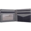 Mens Gents Contrast Genuine Leather Bi Fold Money Holder Wallet