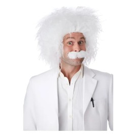 Peluca Para Fiestas De Doctor Con Bigote Color Blanco