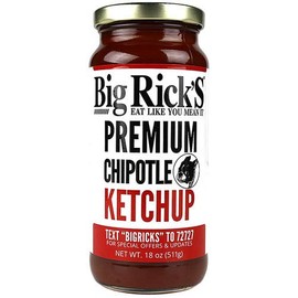 Big Rick's Premium Chipotle Ketchup Smoky Zingy Flavor 18 oz Award Winning Blend