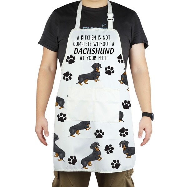 CENWA Dachshund Apron With Pockets Dachshund Lover Gifts Dog Owner