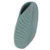 Leaves Pattern Ceramic Vase Nordic Style Dark Green Flat Leaf