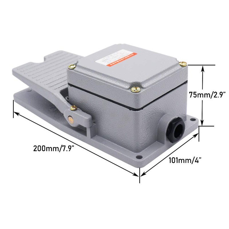 Twidec/AC 380V 15A Heavy Duty Foot Switch SPDT NO NC