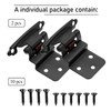 50 Pack (25 Pairs) 3/8" Inset Matte Black Cabinet Hinge,Self