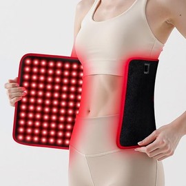 Tapete de terapia de luz roja Purella, almohadilla grande de 61 x 30 cm con controlador, terapia de luz infrarroja cercana de 660 nm y 850 nm con temporizador, modo pulsado, 242 LED, alivio de