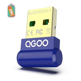 USB Bluetooth Adapter for PC - QGOO Bluetooth Dongle 5.3 EDR, Wireless Bluetooth Receiver for Desktop Computer Laptop Bluetooth Windows 8.1/10/11（blue-193）
