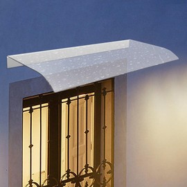 Clear Awning, Door Canopy Rain Shelter Rain Snow Protection for Front Door/Porch Patio, Rain Shelter Thicken Clear Cover No Brackets (Size: 31.5 * 15.75 in) ﻿