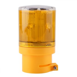 Flashing LED Warning Signal Light Solar Power Emergency Security Alarm Strobe Lamp (Yellow)