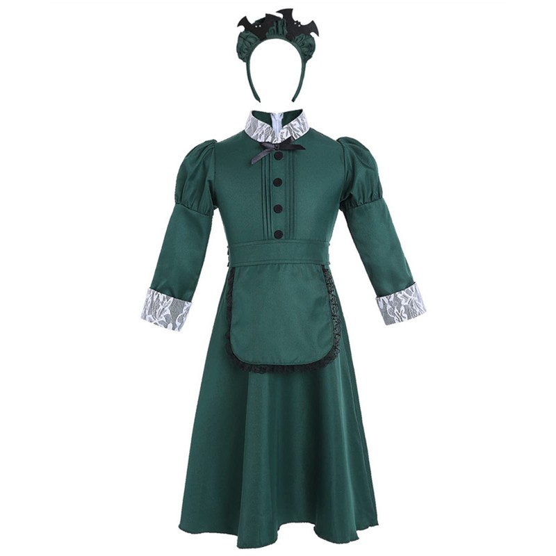 Milky Time Halloween Cosplay Western Style Maid Clothes Women's Green