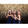 AIIKES 10x10FT Golden Bokeh Photography Backdrop Black and Gold Glitter