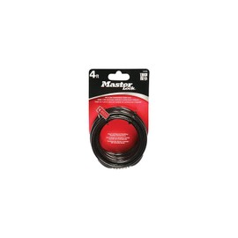 Master Lock Cable Lock, Standard Combination Bike Lock, 4 ft. Long, Black, 8143D