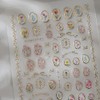 3 Sheets Flower Nail Art Stickers, Tulip Floral Gold Hollow