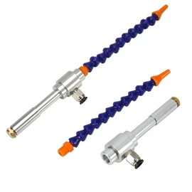 Vortex Tube Cold Air Gun with Flexible Tube, 130mm Aluminum Alloy Mechanical Process Mini Vortex Cold Air Dry Cooling Gun for Milling Drill