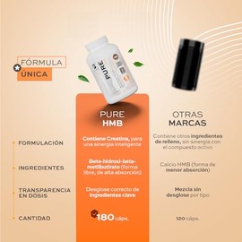 B Life HMB 1000mg | 180 Cápsulas | Potenciado con Creatina | Beta-hidroxi-beta-metilbutirato de Alta Absorción | Pure HMB