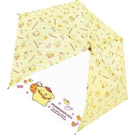 Pompompurin Folding Umbrella, 20.9 inches (53 cm), Hand Open, Sanrio, Cute, Yellow