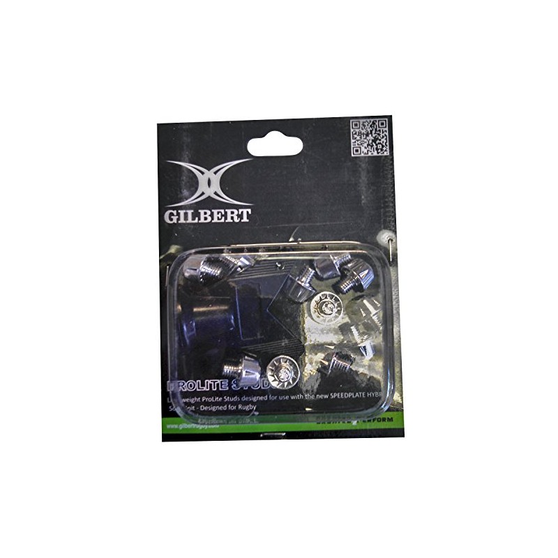 Gilbert Prolite Rugby Studs 14mm - 12 pack - Silver