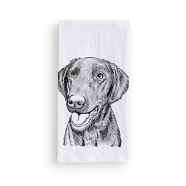 Inkopious Bare Onyx The Black Labrador Retriever Tea Towel, Dishcloth, Dinner Napkin, Flour Sack Towel, Kitchen Decoration, Set of 1