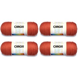Caron Simply Soft-Pack of 4 Balls-170g Each Ball-Persimmon