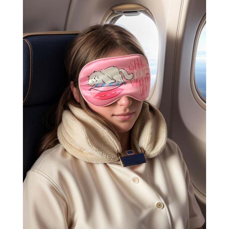 ANTI BASIC Funny Silk Sleep Masks with Adjustable Strap, Comfortable