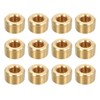 sourcing map 12Pcs Brass Pipe Plug Fitting, 3/8" NPT Male