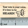 Voting Rubber Stamp, Your Vote is Your Voice.