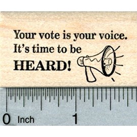 Voting Rubber Stamp, Your Vote is Your Voice.
