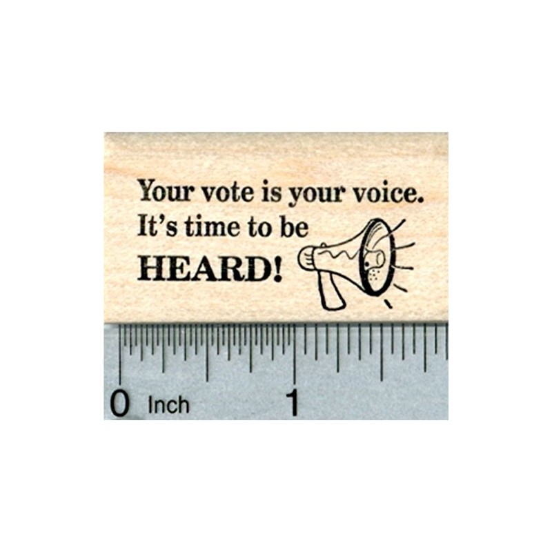 Voting Rubber Stamp, Your Vote is Your Voice.