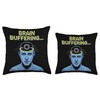 Brain Buffering Retro Pixel Art Design Throw Pillow