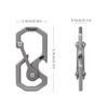 Tibitdeer Men's Keychain, Carabiner, Titanium Metal, Includes Key Ring, Bottle