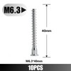 Confirmat Screws, M6.3 x 40 mm 10 PCs, Hex Socket