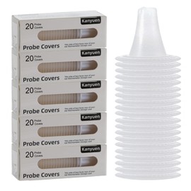 Kanyuen 100PCS Disposable Ear Digital Thermometer Probe Covers, Lens Filters for Braun Thermoscan Themometer, BPA-Free, Refill Covers for Accurate Temperature Readings