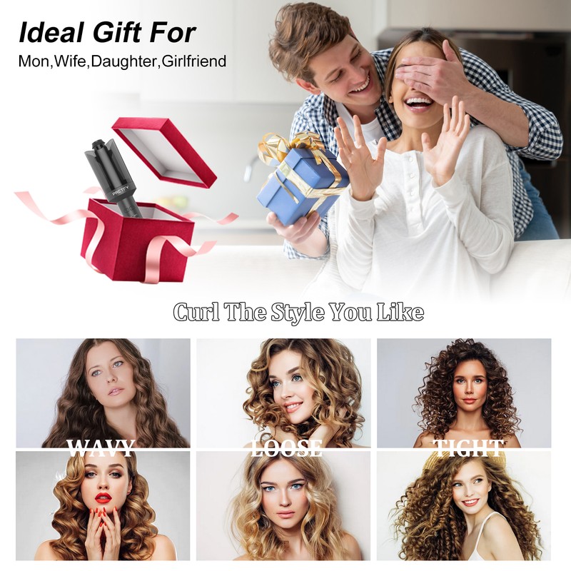Pretfy Auto Hair Curler Automatic Curling Iron with Rotate Left