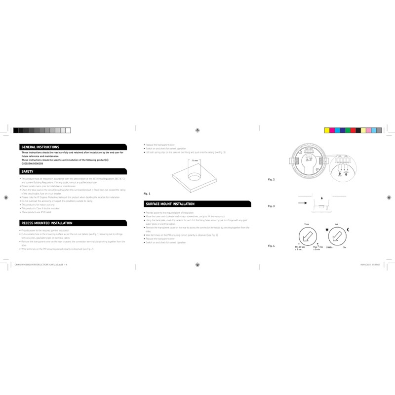 IP20 360° 2 in 1 PIR Sensor - Surface or