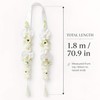 White Wedding Floral Ribbon Garland Hanging Decoration for Bridal Ceremony,