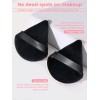 Set Brochas Y Esponjas De Maquillaje Con Cosmetiquera Negro