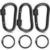 3 Pieces Carabiner Hook, Screw Lock Key Carabiner, Small Carabiner