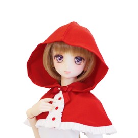 Petite Marie 1/3 DD SD Compatible with Cute Frills Hooded Cape Red 23.6 inches (60 cm) Doll BJD Doll Clothes [No.0085]