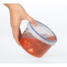 Iwasaki Industry B-2272KN Antibacterial Food Storage Container, Quick Open/Close, Screw-top Keeper, 750 Shallow Type, Antibacterial