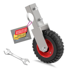 USCaster Gate Wheel 8 inch Under Mount Farm Gate Caster for Chain Link Fence Sliding Gate Casters 400lb Capacity,Heavy Duty Tube Gate Caster with Spanner (1 Pack)