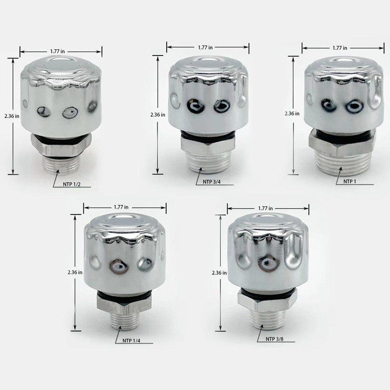 2-Pack 1" NPT Breather Caps with 40 Micron Filtration |