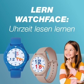 Techmade - Trill Smartwatch for Children, Round Display, Phone & SOS Function, Activity Tracker & Game, IP67 Waterproof, Learning Watch Function, Blue, Unica