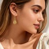 Teardrop Gold Filigree Leverback Dangle Earrings for Women Trendy Gifts